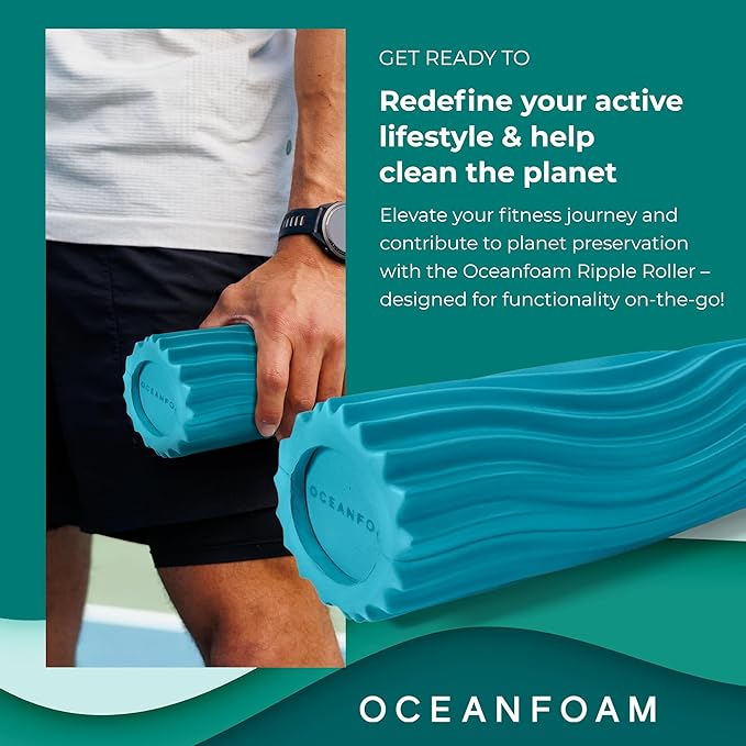 Oceanfoam Ripple Travel Foam Roller Firm Mini Foam Roller - Image 3
