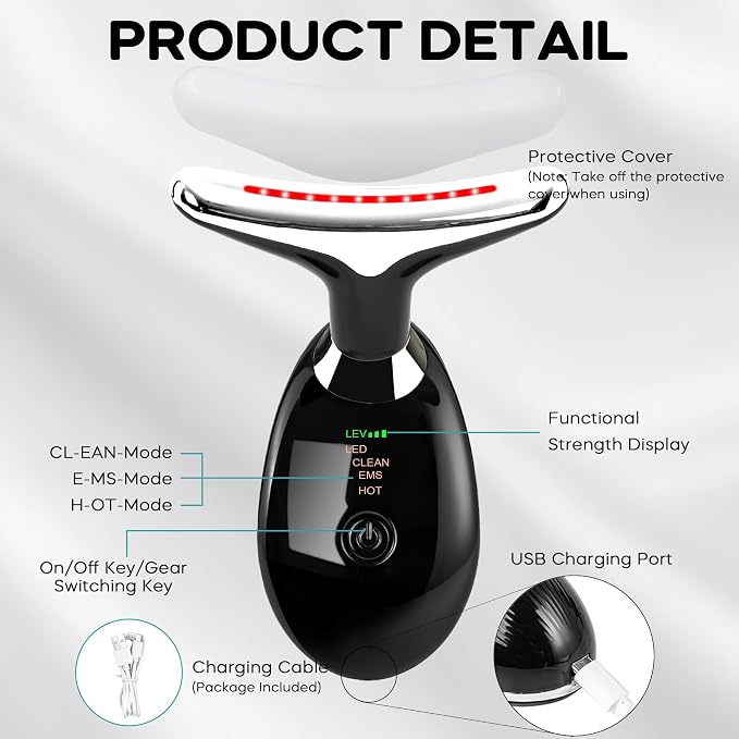 Suenohyu Facial Massager, Portable Face Neck Massager Wand - Image 3