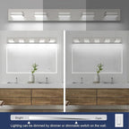 SineRise LED Modern Bathroom Vanity Light Fixtures, Brushed Nickel Modern - Image 5