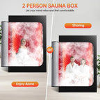 Upgraded 2 Person Infrared Sauna Box, 77”x 37”x 50” Portable Sauna - Image 6