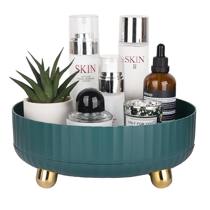 Anyoifax Makeup Perfume Organizer Tray 360 Degree Rotating Lazy Susan Skincare by Anyoifax