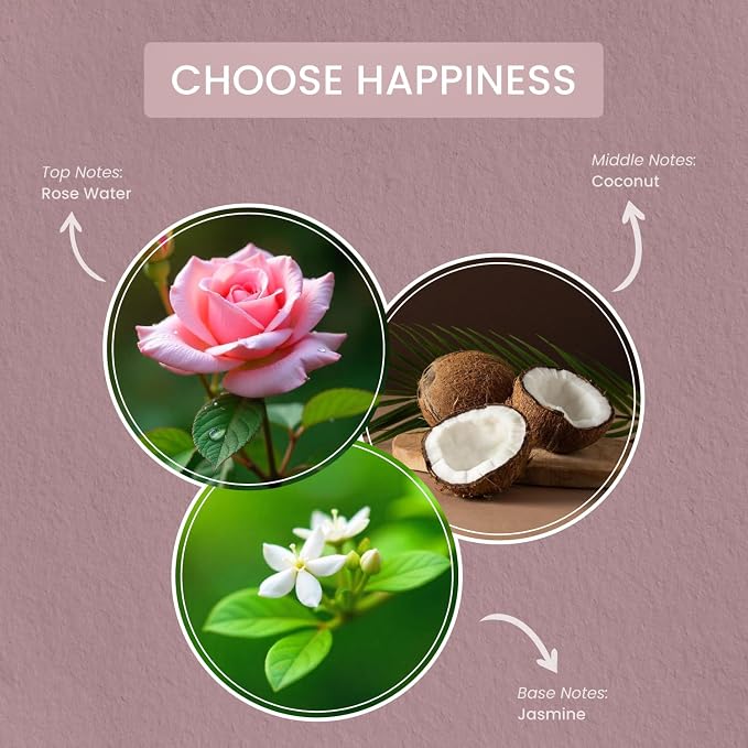 Carolina Choose Happiness 16 oz Scented Candle, 2 Wick Wellness Relaxing Candle - Image 2