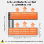 Verida Towel Warmer Rack, Support Hardwired and Plug-in, Wall-Mounted Electric - Image 8