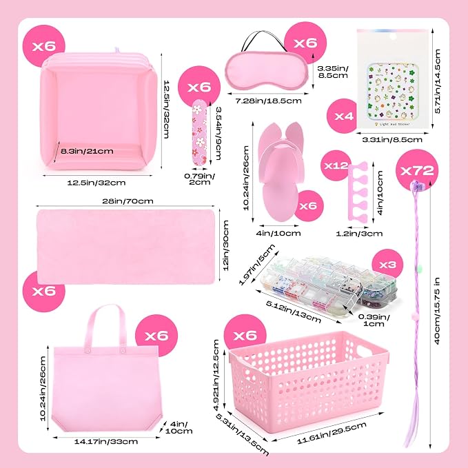 85 Pcs Spa Kit Nail Art Kit Sleepover Party Supplies - Image 2