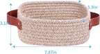 ABenkle Small Storage Basket, Mini Rope Woven Baskets, Cute Shelf Closet - Image 2