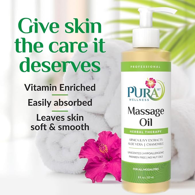 Herbal Therapy 8 Fl oz Massage Oil, Aloe Vera, Professional, Massage Therapy - Image 2