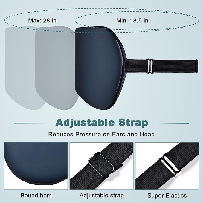 Sleep Mask for Side Sleeper Women Men, Eye Mask for Sleeping Light Blocking - Image 7