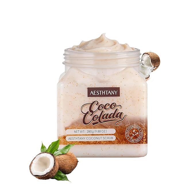 Coconut Body Scrub &Avocado Face & Body ScrubMoisturizing and Exfoliating Body by OKADY