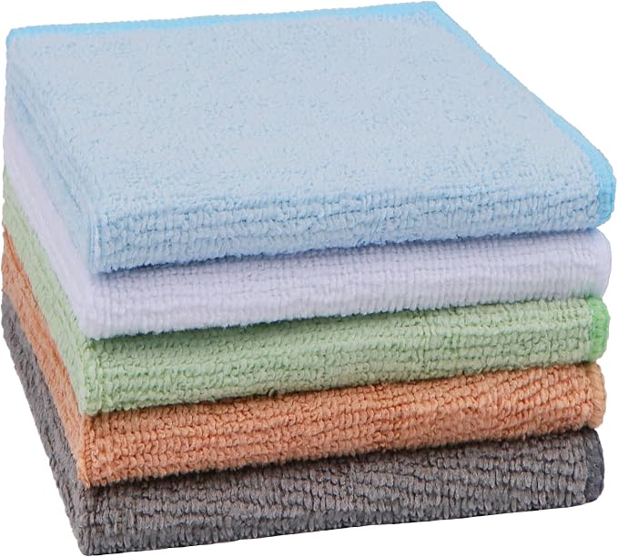 Orighty Washcloths, 5 Pack Microfiber Face Towels, Highly Absorbent and Soft by AllRightinOrighty