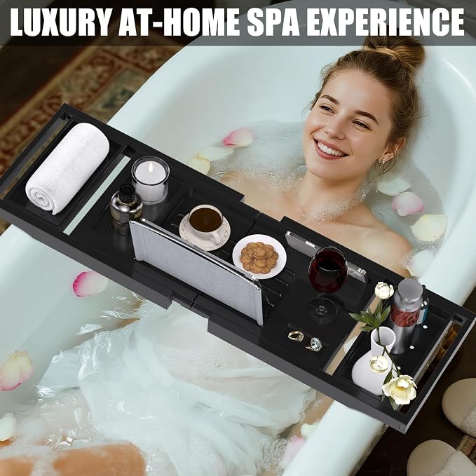 Bathtub Tray Caddy, Expandable Bath Trays - Image 5