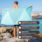 FESHKA Sand Proof Turkish Beach Towel – Oversized, Quick Dry & Lightweight - Image 2