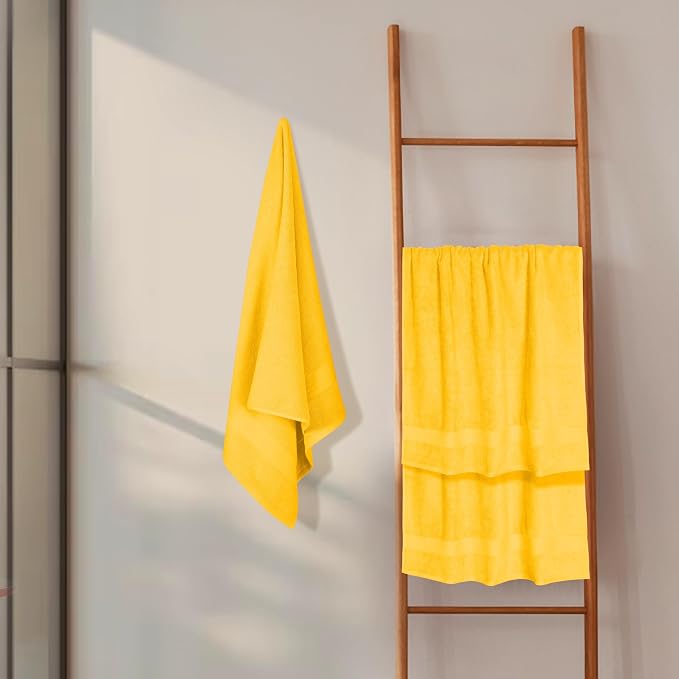 GLAMBURG Premium Cotton 4 Pack Bath Towel Set - Image 4
