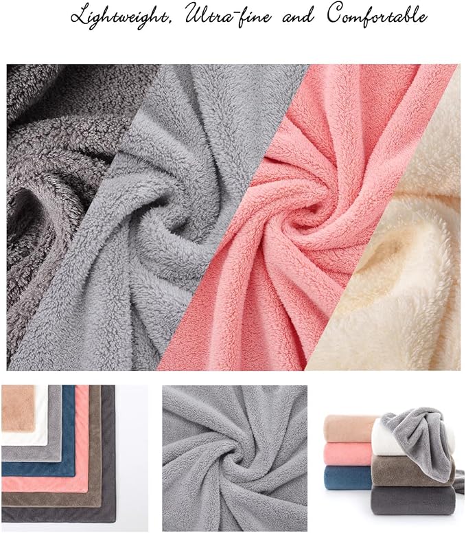 Lumimi Towels 6 Piece Multicolour Soft Microfiber Bath Towel Set Incredibly - Image 5