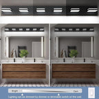 SineRise LED Modern Bathroom Vanity Light Fixtures, Matte Black Modern Acrylic - Image 3
