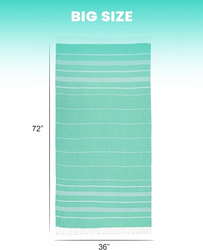 4 Packs Turkish Beach Towels Gym Towel Camping Blanket Xl Large Big Size - Image 4