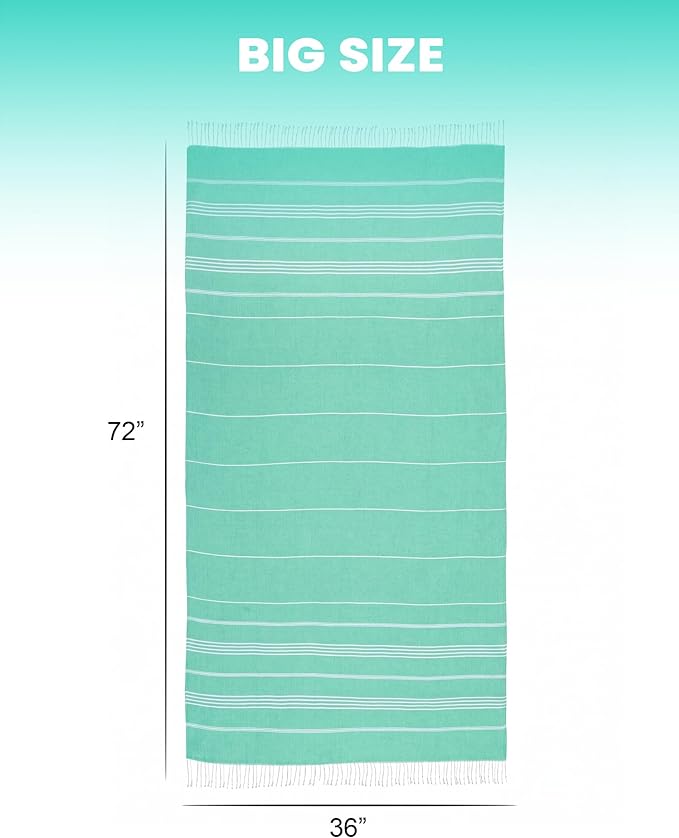 Antfuny 2 Packs Turkish Beach Towels Pool Towel Beach Mat Sauna Blanket Fast - Image 4