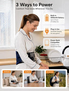 Cordless Heating Pad with Massager - Image 2
