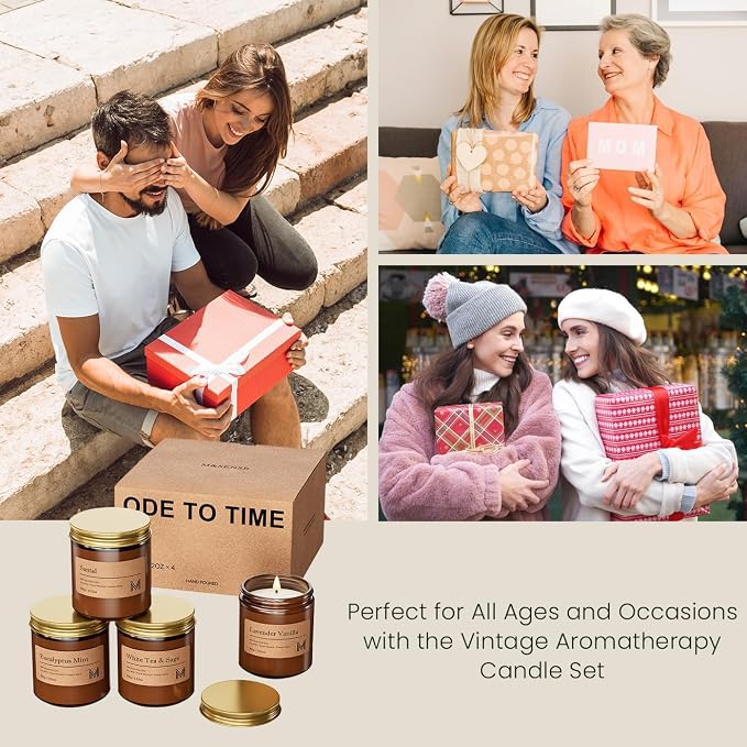 M&SENSE 4 Pack Candle Gift Set, Scented Candle Sets - Image 7