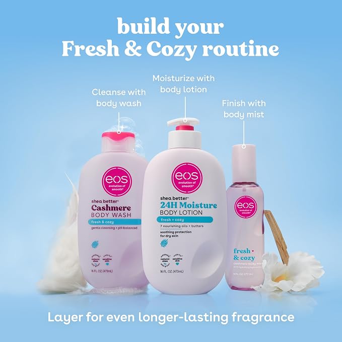 eos Shea Better Body Lotion, Fresh & Cozy, 24-Hour Moisture Skin Care, - Image 9