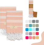 Hand Towels - Set of 2, Decorative Peshtemal Cotton Hand Towels by YAZZTURKISHCOTTON