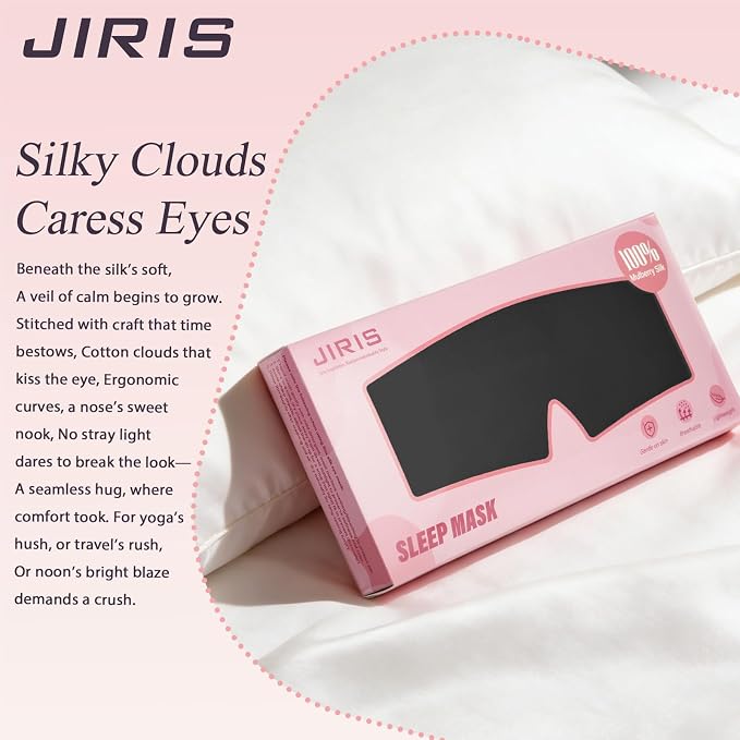 Silk Sleep Eye Mask for Side Sleeper Men Women, Eye Mask Sleeping 100% 22 Momme - Image 7