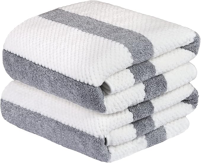 JML Large Bath Towels Set of 2, Microfiber Bath Towel by JML