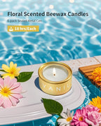 Floral Scented Candles Gift Set, Natural Beeswax - Image 2