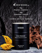 M&SENSE Oud Wood Large Scented Candles Natural Soy Wax, 21.2oz Long Lasting Up - Image 2