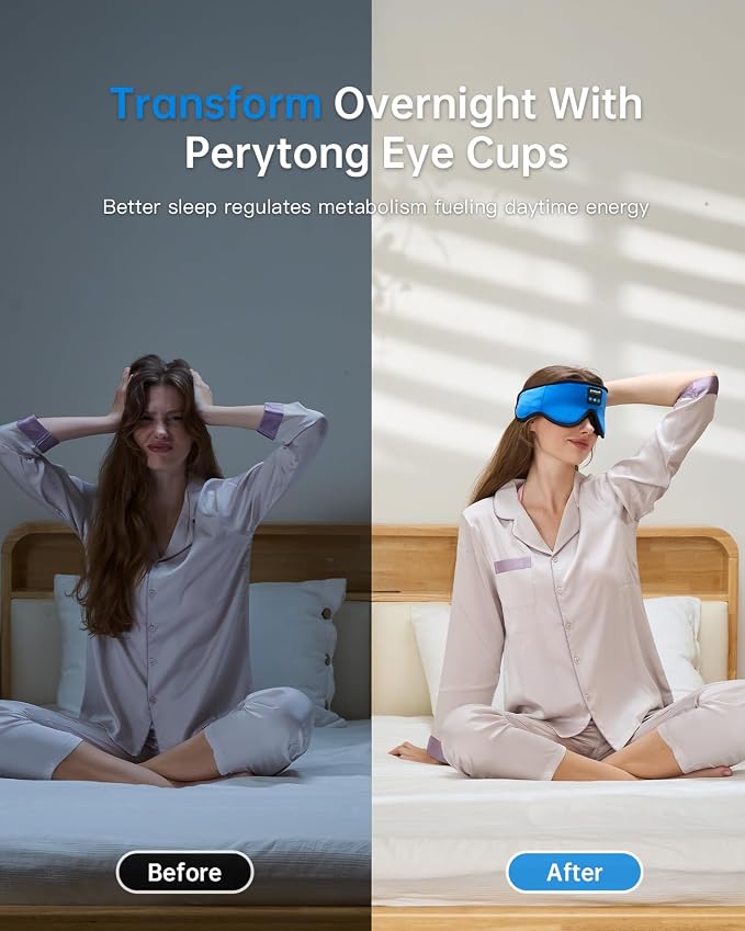 Sleep Mask with Bluetooth 5.4 Headphones, Wireless Music Sleep Eye Mask - Image 4