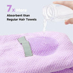 Microfiber Hair Towel Wrap for Women, Quick-Dry Turban, Ultra Absorbent & - Image 4