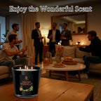 Smoke & Vanilla Scented Candle, Large 30oz Natural Soy Candles, 4-Wick 80 Hour - Image 5