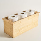 Bamboo Toilet Paper Holder & Bathroom Organizer by Alder Row, Freestanding - Image 4