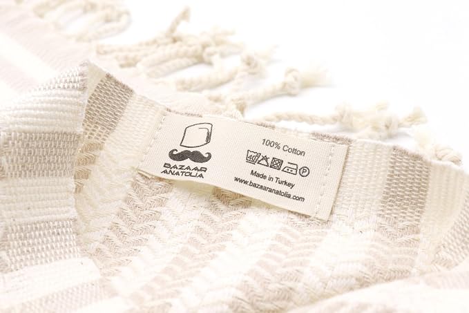 Bazaar Anatolia Turkish Bath Towel – 100% Cotton, Quick Dry Boho Farmhouse Decor - Image 8