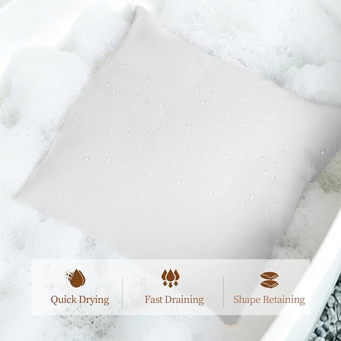 Luxury Bathtub Pillow, Gift for Mother's Day, Neck & Back Support, Quick-Drying - Image 4