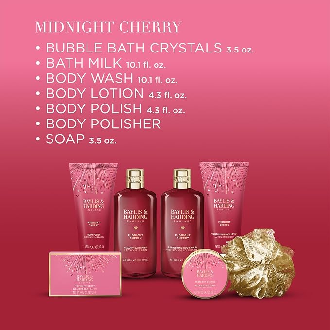 Baylis & Harding Midnight Cherry Luxury Pamper Gift Set - Image 3