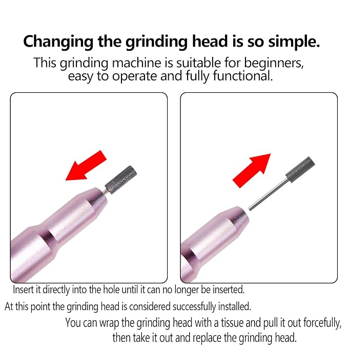 Nail Drill Kit Electric Rechargeable Set Cordless Nail Art Grinding Machine - Image 4