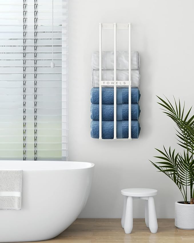 Towel Holders for Bathroom Wall Mounted, Bethom Towel Storage for Small Bathroom - Image 3