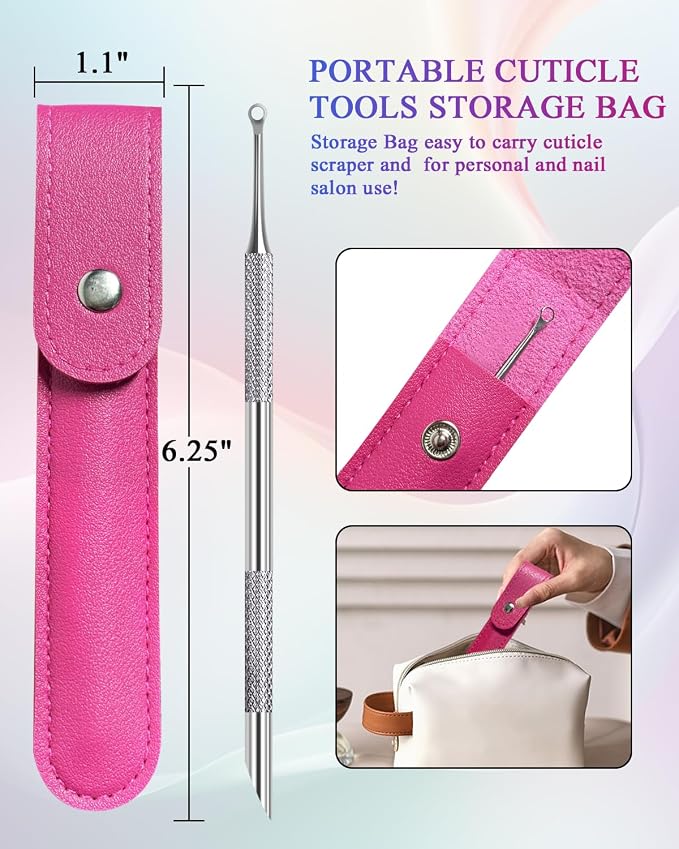 Loop Cuticle Pusher, Pre-treatment Cuticle Pusher, Stainless Steel Round - Image 5