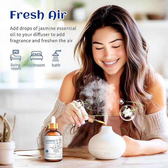HIQILI 1 Fl Oz Jasmine Essential Oil, 100% Pure Natural - Image 2