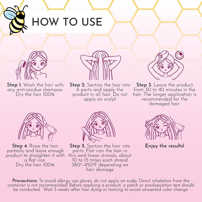 Japanese BTX Hair Mask for Damaged Hair B-TOX – Collagen & Keratin Treatment - Image 7