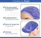 Disposable Bouffant Caps, 21inches Hair Net, Elastic Dust Cap - Image 3