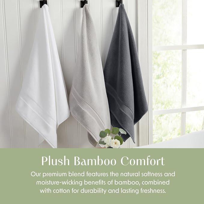Springtree Home Luxury Viscose from Bamboo Bath Towel Set of 4 | 35% Viscose - Image 5