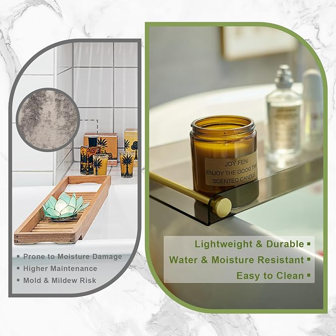 Acrylic Bathtub Tray Caddy, Luxury Bathroom Organizer Tablet Holder SHUNLI - Image 4