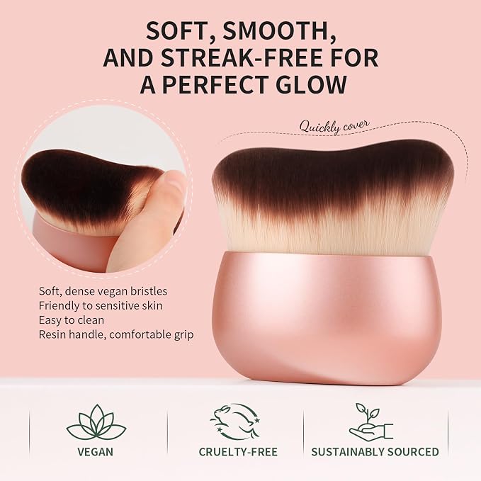docolor Self Tanner Brush 75mm Large Body Makeup Brush Soft synthetic hair - Image 5