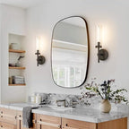 SANTOSTOCK Oil Rubbed Bronze Wall Sconces Set of Two, Bathroom Wall Sconces - Image 3