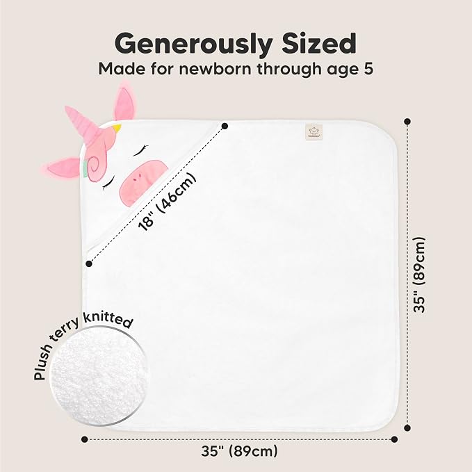 KeaBabies Hooded Baby Towel for Newborn - Image 4