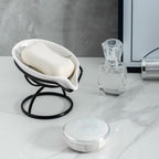 Dobbyby Leaf-Shaped Soap Dish – Ceramic Soap Bar Holder - Image 6