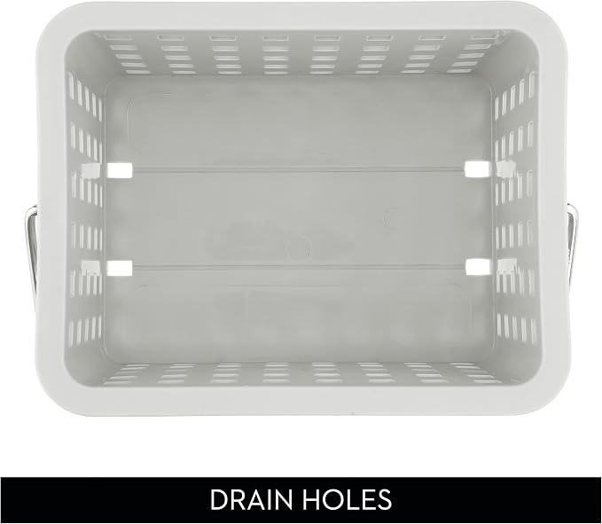 iDesign Plastic Handle-Portable Shower Caddy-Set of 3-Light Gray Basket - Image 8