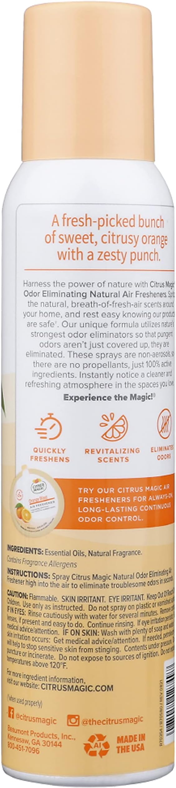 Citrus Magic Natural Odor Eliminating Air Freshener Spray - Image 3