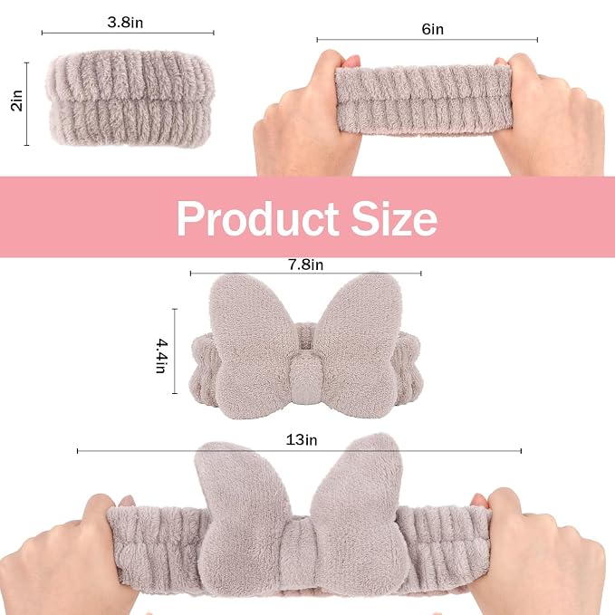 CIEHER 12 PCS Makeup Headband for Women Wrist Washband Scrunchies Cuffs for - Image 4